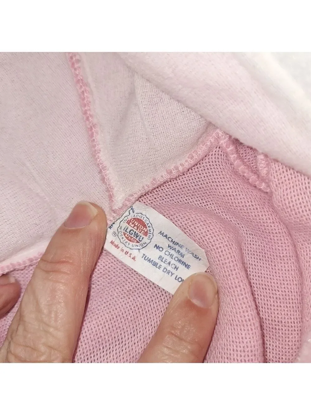 Vintage Pink Sleeper Hood and Footies